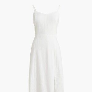 J. Crew Factory Linen Blend slip midi dress (Size 14)